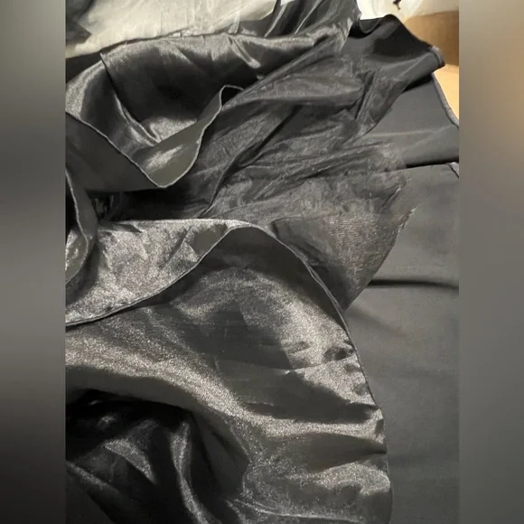 Oh Polly Corset Tulle Mini Dress in Jet Black ballet-inspired mini dress - Picture 9 of 10